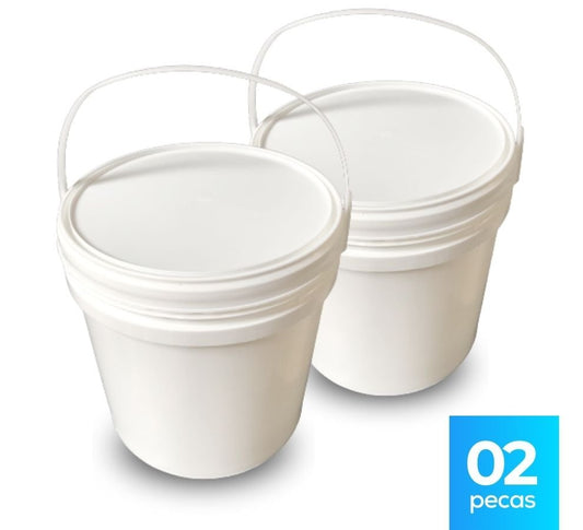 Balde 10 Litros - Kit 02 Pçs - Nastripack Embalagens