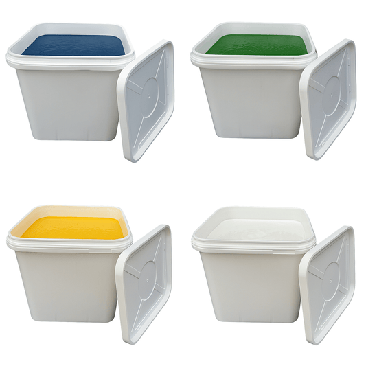 Balde 16L Retangular Branco com Tampa Lacre - Kit 4 Peças - Nastripack Embalagens