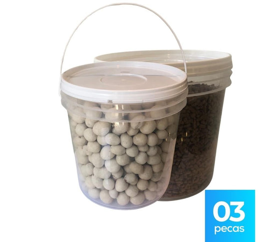 Balde 3.2L - Kit 03 Peças - Nastripack Embalagens