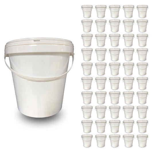 Balde 3.6L Tampa Lacre Plástico Atóxico - 50 Peças - Nastripack Embalagens