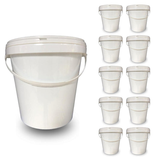 Balde Redondo 3.6 Litros com Tampa Lacre de Segurança e Alça Plástica - 10 Peças - Nastripack Embalagens