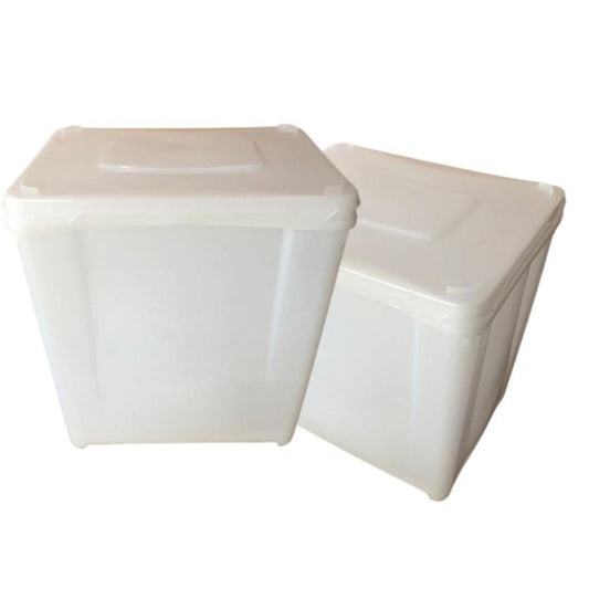 Pote Retangular 10 Litros com Tampa - Kit 03 Peças - Nastripack Embalagens