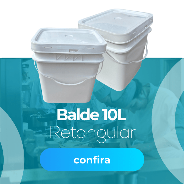 Balde 10 Litros Retangula - Nastripack Embalagens