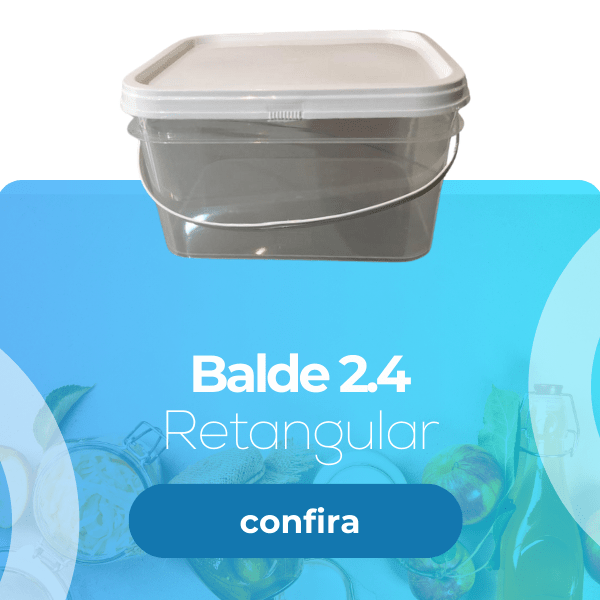 Balde 2.4L Retangular - Nastripack Embalagens