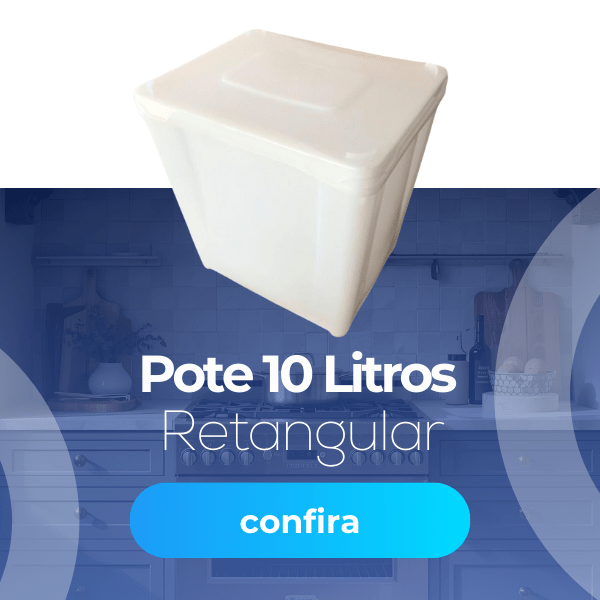Pote 10L Retangular - Nastripack Embalagens