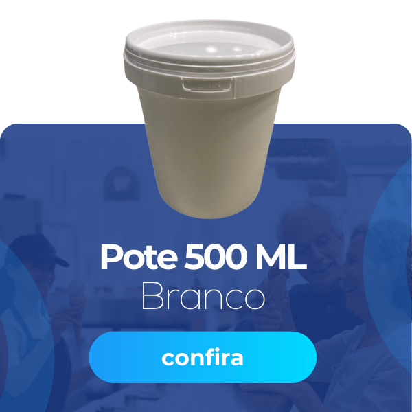 Pote 500ML Branco - Nastripack Embalagens