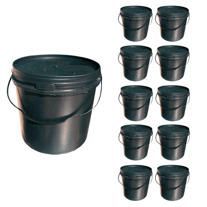 Balde 16 Litros com Tampa Novo Barato com Alça Plástica - Kit 10 Peças - Nastripack Embalagens
