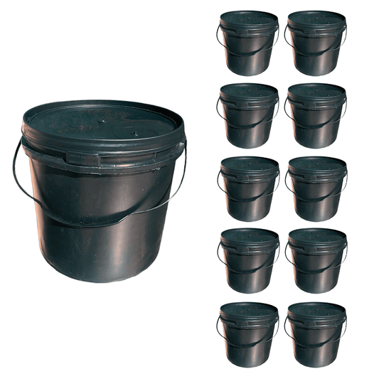 Balde 16 Litros com Tampa Novo Barato com Alça Plástica - Kit 10 Peças - Nastripack Embalagens