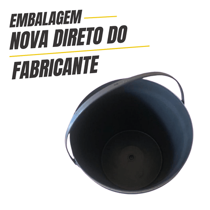 Balde 16 Litros com Tampa Novo Barato com Alça Plástica - Kit 10 Peças - Nastripack Embalagens