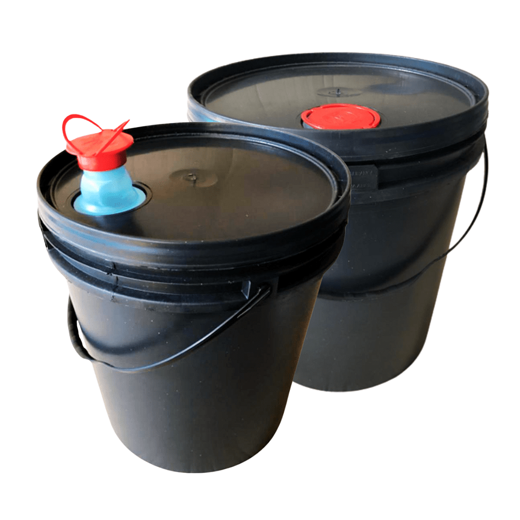 Balde 16L Preto Reciclado com Tampa Lacre + Bico Retrátil - Nastripack Embalagens