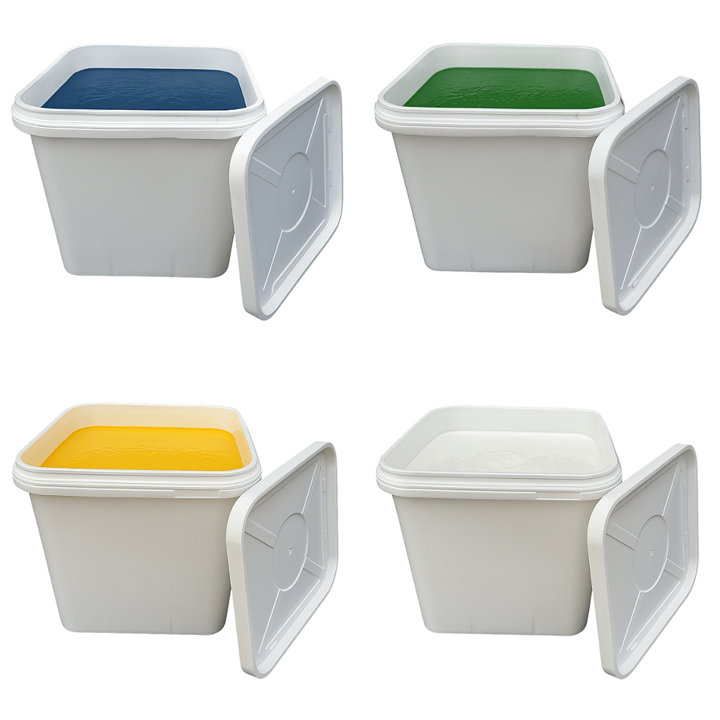 Balde 16L Retangular Branco com Tampa Lacre - Kit 4 Peças - Nastripack Embalagens