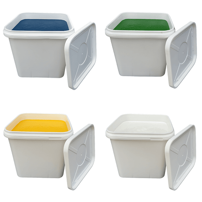 Balde 16L Retangular Branco com Tampa Lacre - Kit 4 Peças - Nastripack Embalagens