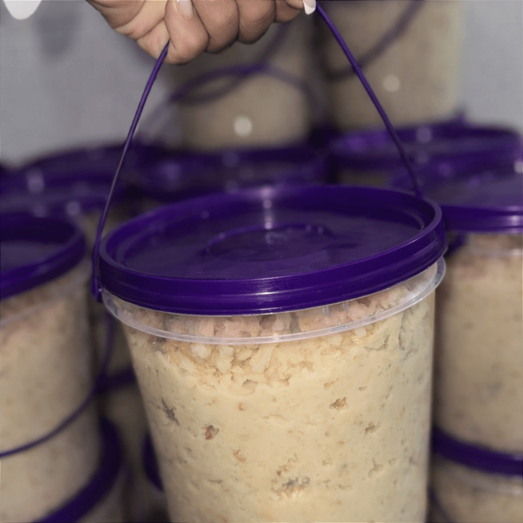 Balde 3 Lts Tampa Roxa Transparente para Alimentos em Geral - 20 Peças - Nastripack Embalagens