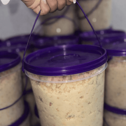 Balde 3 Lts Tampa Roxa Transparente para Alimentos em Geral - 20 Peças - Nastripack Embalagens