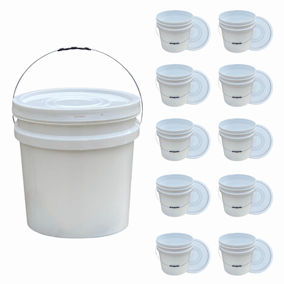Balde 30 litros com tampa e alça metalica multiuso - 10 Pcs - Nastripack Embalagens