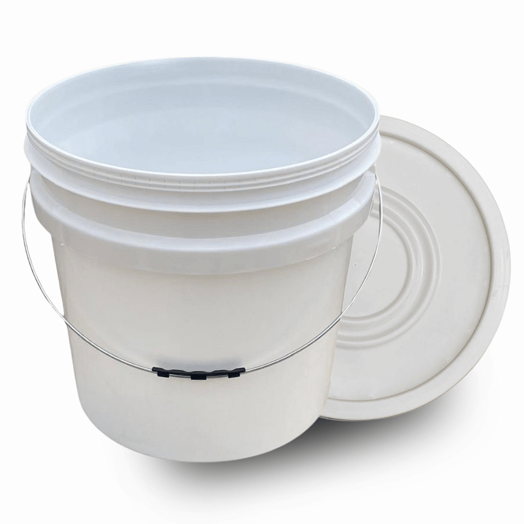 Balde 30 litros com Tampa Lacre Vedante e Alça Metálica Resistente - Kit 4 Pcs - Nastripack Embalagens