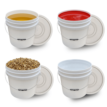 Balde 30l com Tampa Lacre para Armazenar Alimentos - Kit 02 Peças - Nastripack Embalagens