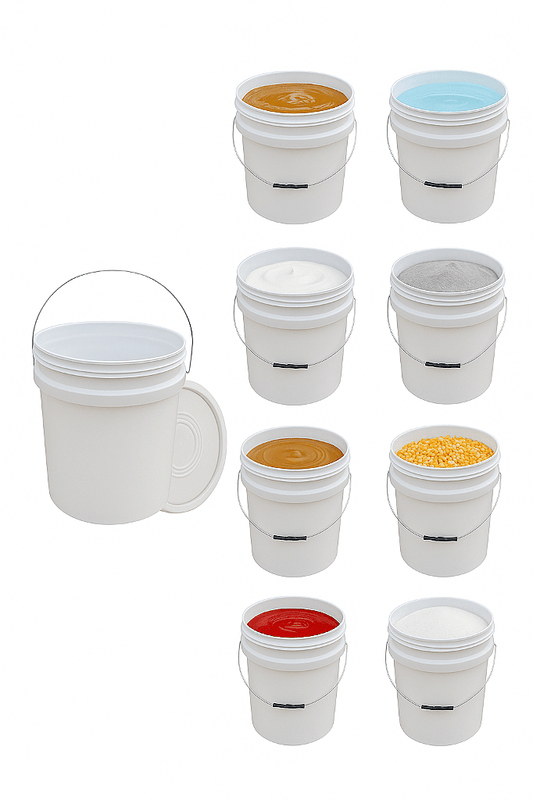 Balde 30lts com Tampa Novo Multiuso - Kit 08 Peças - Nastripack Embalagens