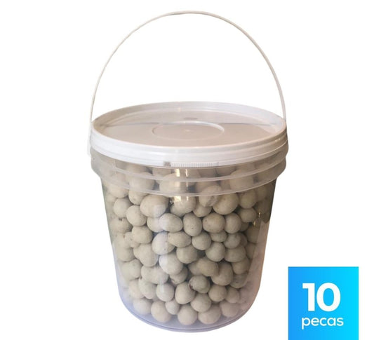 Balde 3.2 Litros Transparente - Kit 10 Peças - Nastripack Embalagens