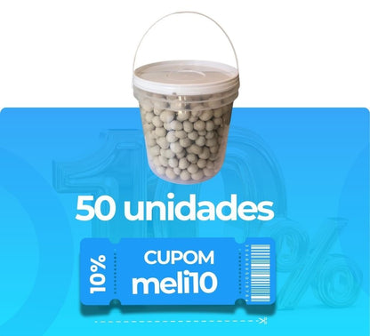 Balde 3.2 Litros Transparente - Kit 50 Peças - Nastripack Embalagens