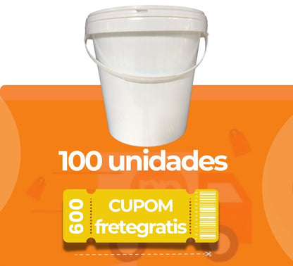 Balde 3.6 L BPA Free - 100 Peças - Nastripack Embalagens