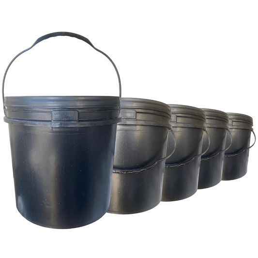 Balde Barato 16L Reciclado Novo com Tampa Lacre e Alça Resistente - Kit 05 Peças - Nastripack Embalagens