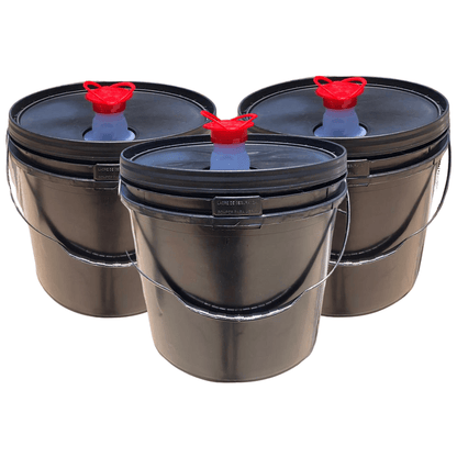 Balde com Bico Despejo e Tampa Lacre 16 Litros - Kit 03 Peças - Nastripack Embalagens