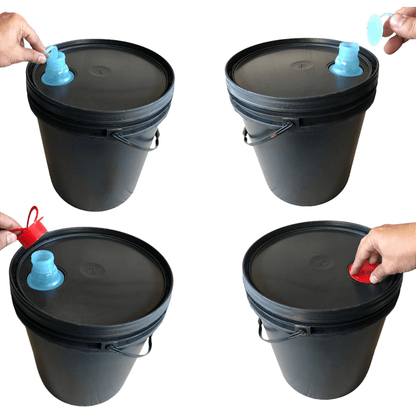 Balde com Bico Despejo Retrátil Tampa Lacre 16L - Kit 04 Pcs - Nastripack Embalagens