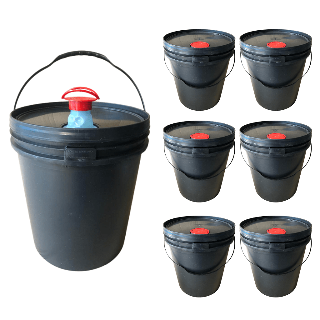 Balde com Tampa 16L com Bico Despejo Retrátil - Kit 06 Und - Nastripack Embalagens
