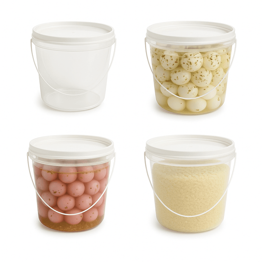 Balde com Tampa 3.2L para Alimento Transparente - Kit 07 Peças - Nastripack Embalagens