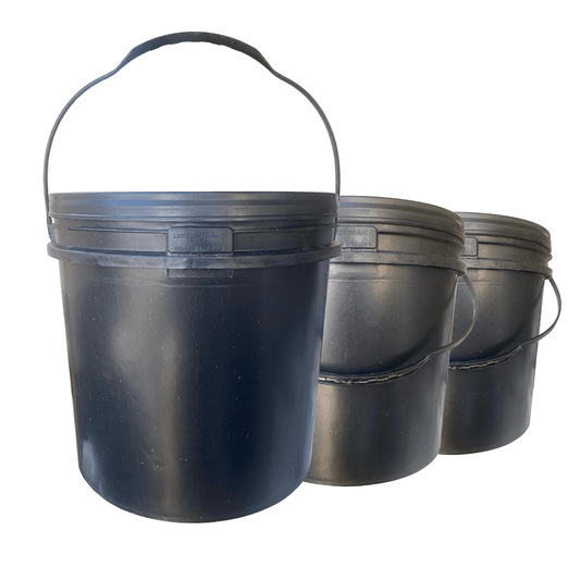 Balde com Tampa Lacre 16L Reciclado Preto Novo Multiuso - Kit 03 Peças - Nastripack Embalagens