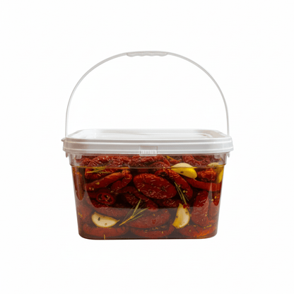 Balde com Tampa Lacre 2.4L Transparente Atóxico - 04 Und - Nastripack Embalagens