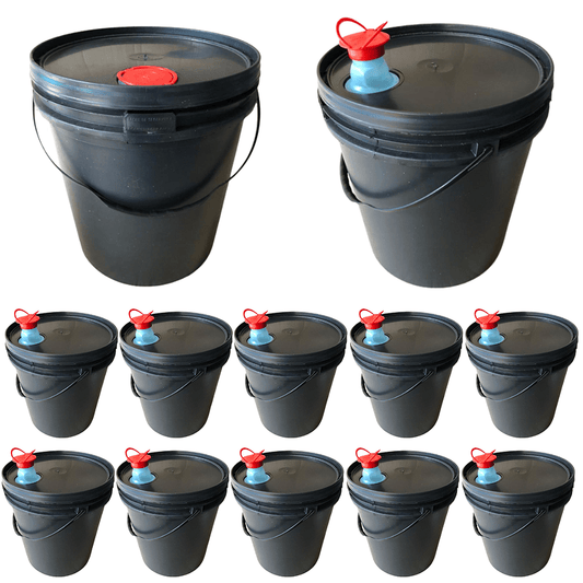 Balde com Tampa Lacre e Bico Despejo Retrátl 16L - 10 Pcs - Nastripack Embalagens