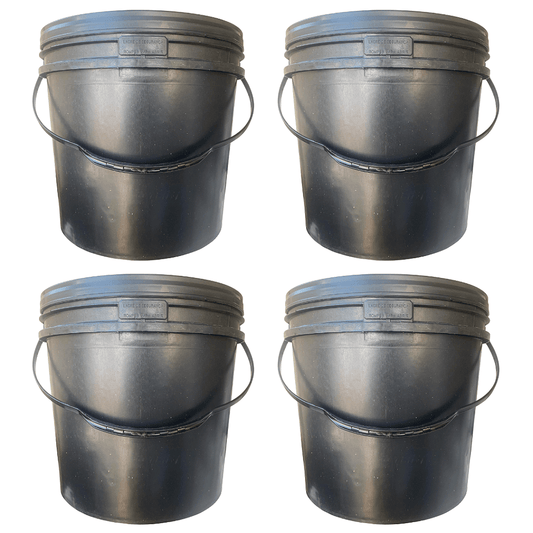 Balde de Fabrica 16L Reciclado com Tampa Lacre e Alça Plástica Novo - Kit 4 Pcs - Nastripack Embalagens