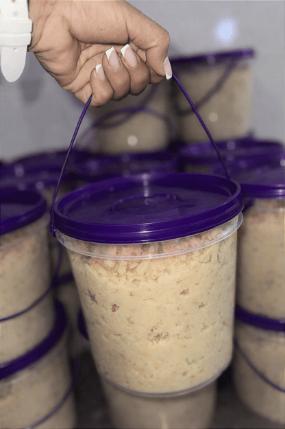 Balde para Alho com Tampa Roxa e Alça Roxa de 3.2L - 25 Pcs - Nastripack Embalagens