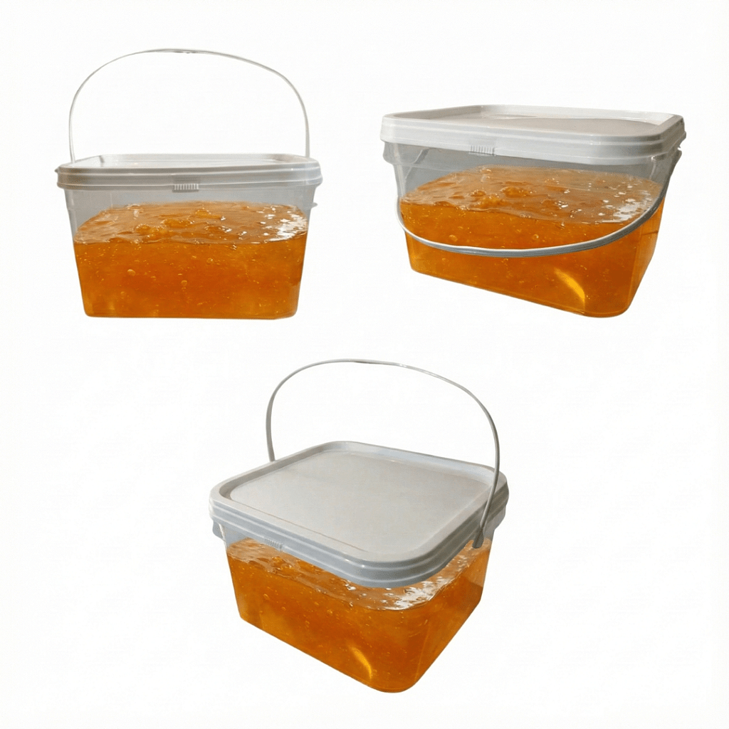 Balde Retangular 2.4L Transparente para Alimentos - 03 Pcs - Nastripack Embalagens