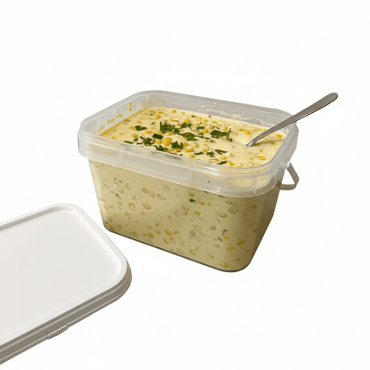 Balde Retangular com Tampa Lacre 2.4L Transparente - 25 Und - Nastripack Embalagens