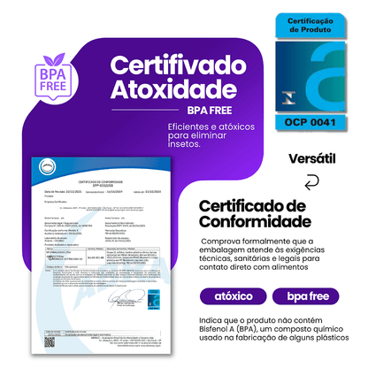 Balde Transparente com Tampa Roxa de 3 Litros - 5 Peças - Nastripack Embalagens