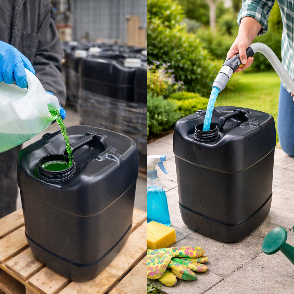 Bombona 20L com Tampa Rosca e Anel de Vedação de Polixan - 05 Peças - Nastripack Embalagens