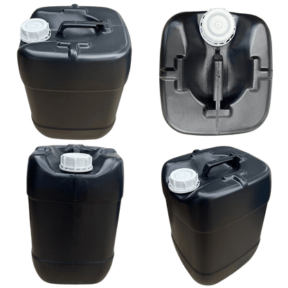 Bombona 20L Preta Reciclado Tampa Rosca e Anel de Polixan - 02 Peças - Nastripack Embalagens