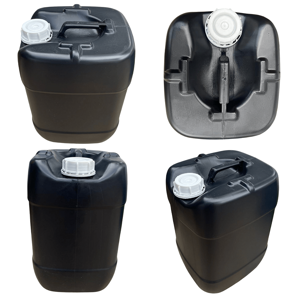 Galão 20L Preto Reciclado com Tampa Lacre e Anel Vedante - 03 Peças - Nastripack Embalagens