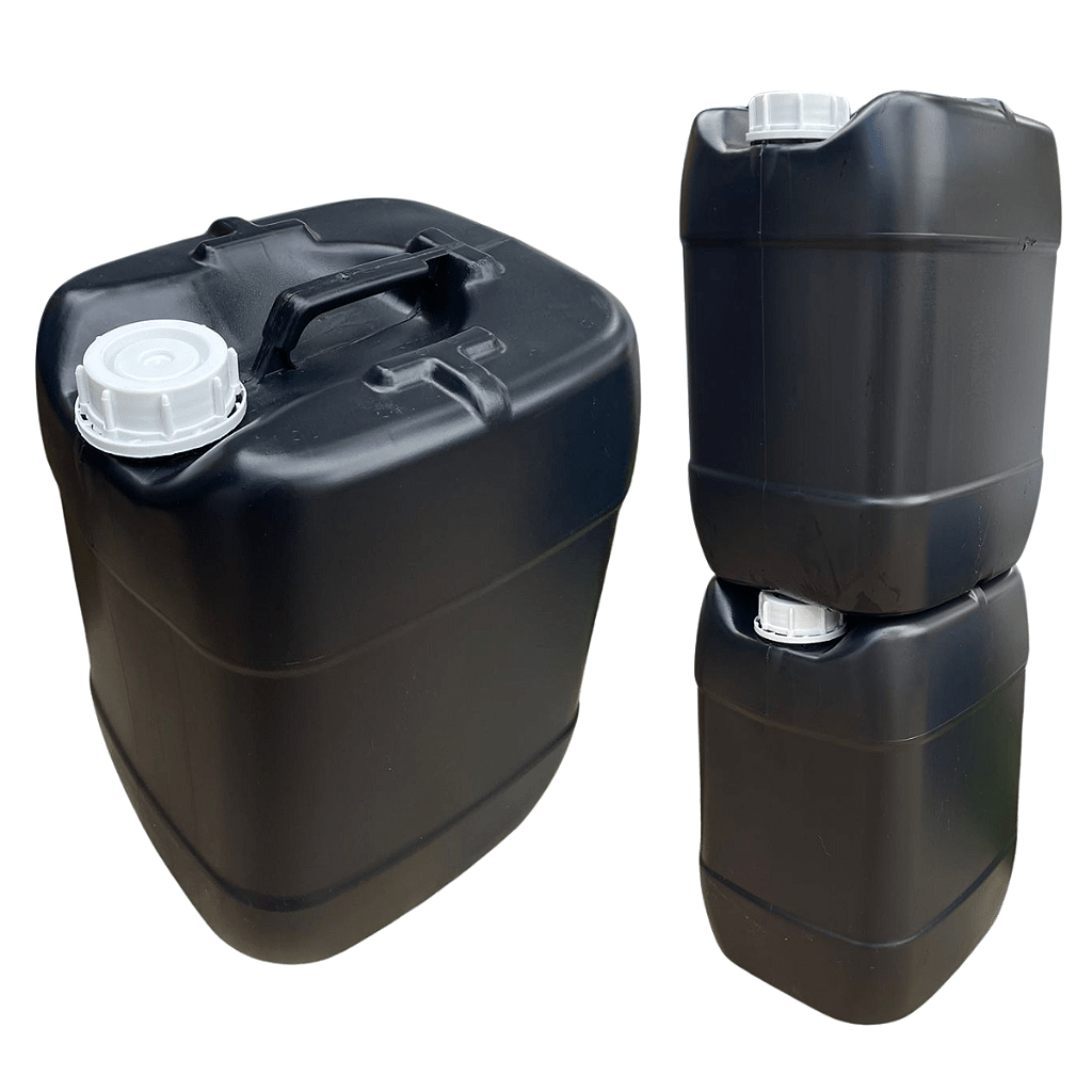 Galão 20L Preto Reciclado com Tampa Lacre e Anel Vedante - 03 Peças - Nastripack Embalagens