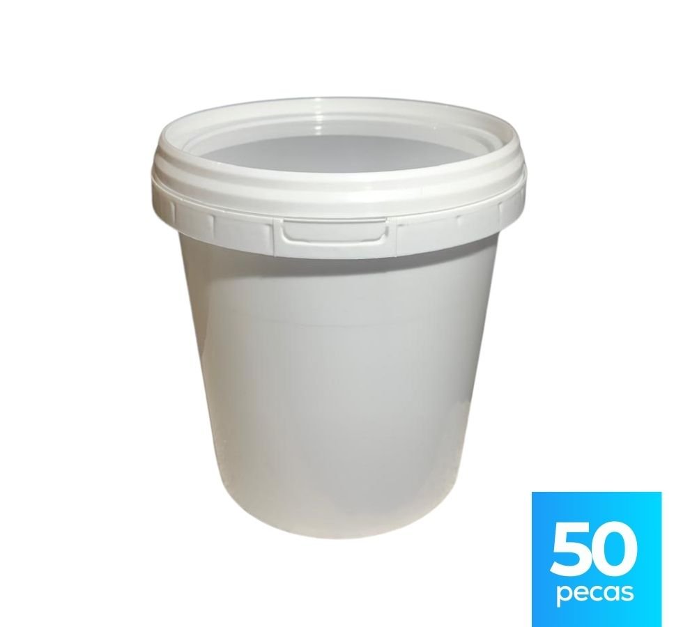 Pote 1 Litro com Tampa Lacre - 50 Peças - Nastripack Embalagens