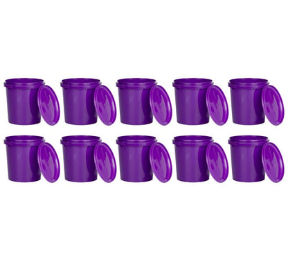 Pote 1 Litro Roxo com Tampa Lacre - Kit com 10 Peças - Nastripack Embalagens
