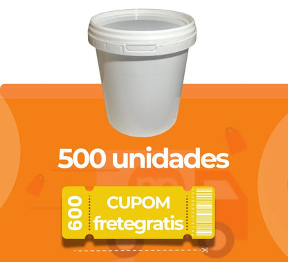 Pote Plastico 1L - Kit com 500 Peças - Nastripack Embalagens