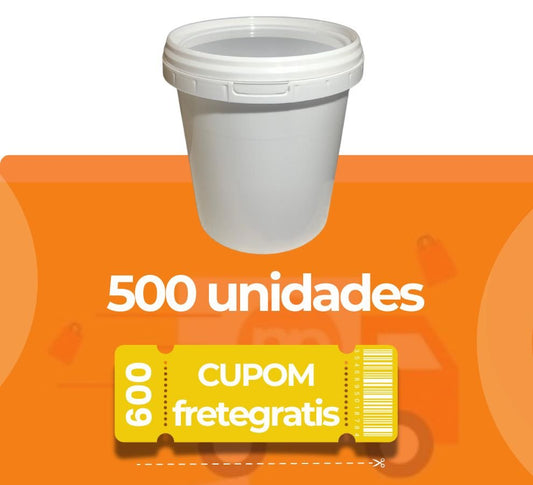 Pote Plastico 1L - Kit com 500 Peças - Nastripack Embalagens